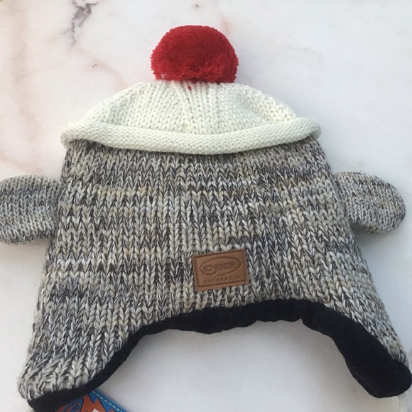 🎉HP🎉KYBER Sock🐒Monkey Kids Hat NWT - Picture 2 of 5